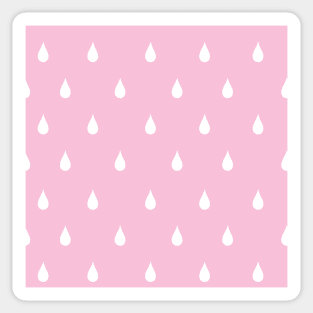 Rain drops through pink glasses Sticker